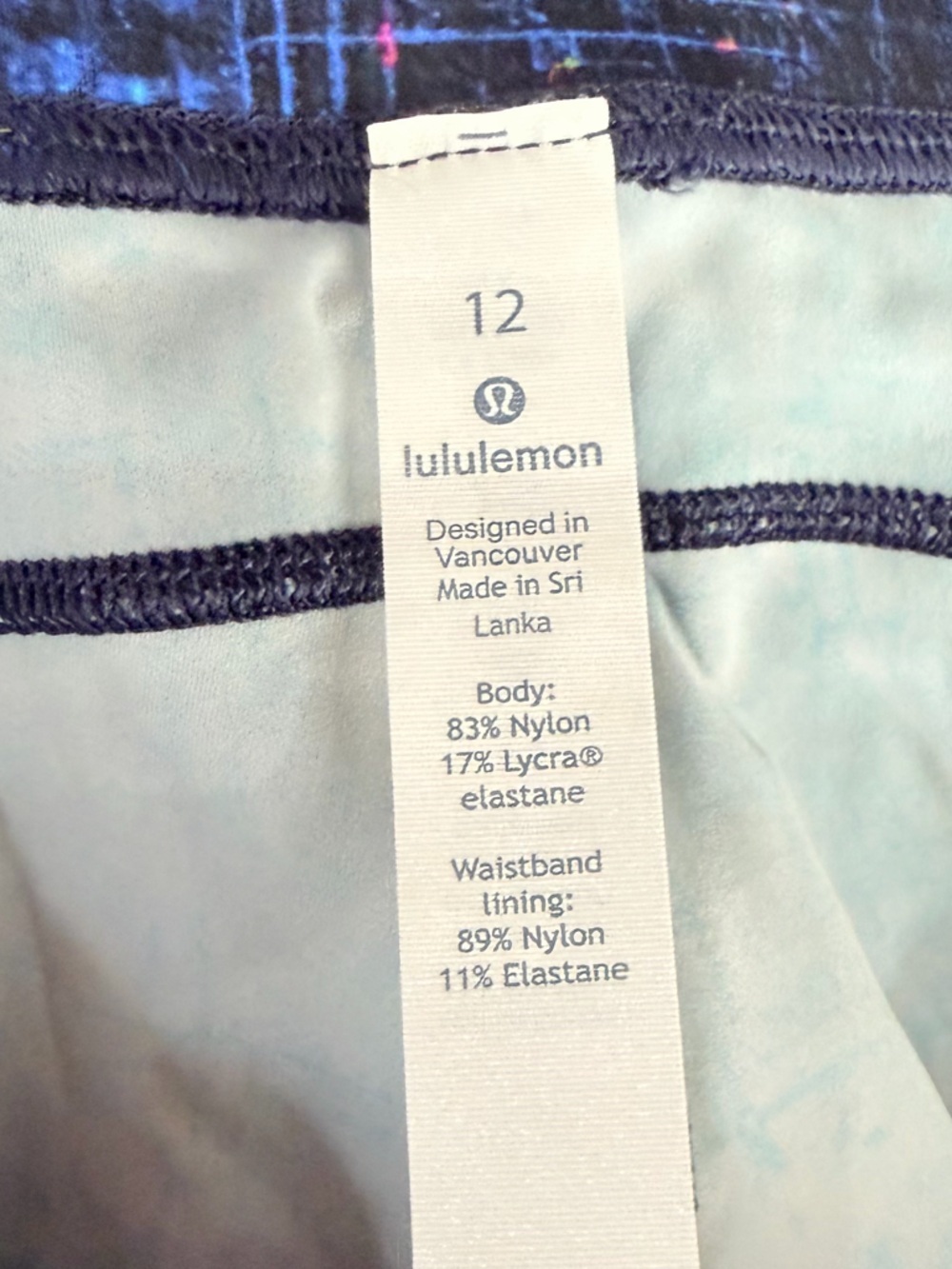 Lululemon Fast & Free 7/8 Tight II *Nulux 25" City Lights Multi Black 12 - Picture 3 of 5